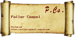 Paller Csepel névjegykártya